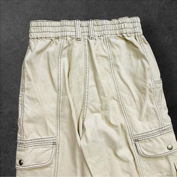 Urban Outfitters BDG Relaxed Skate Cargo Jean 27 Off‎ White Ivory Baggy Utility - Picture 5 of 12